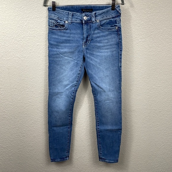 True Religion Denim - True Religion Halle Mid Rise Super Skinny Jeans Medium Wash Sz 29